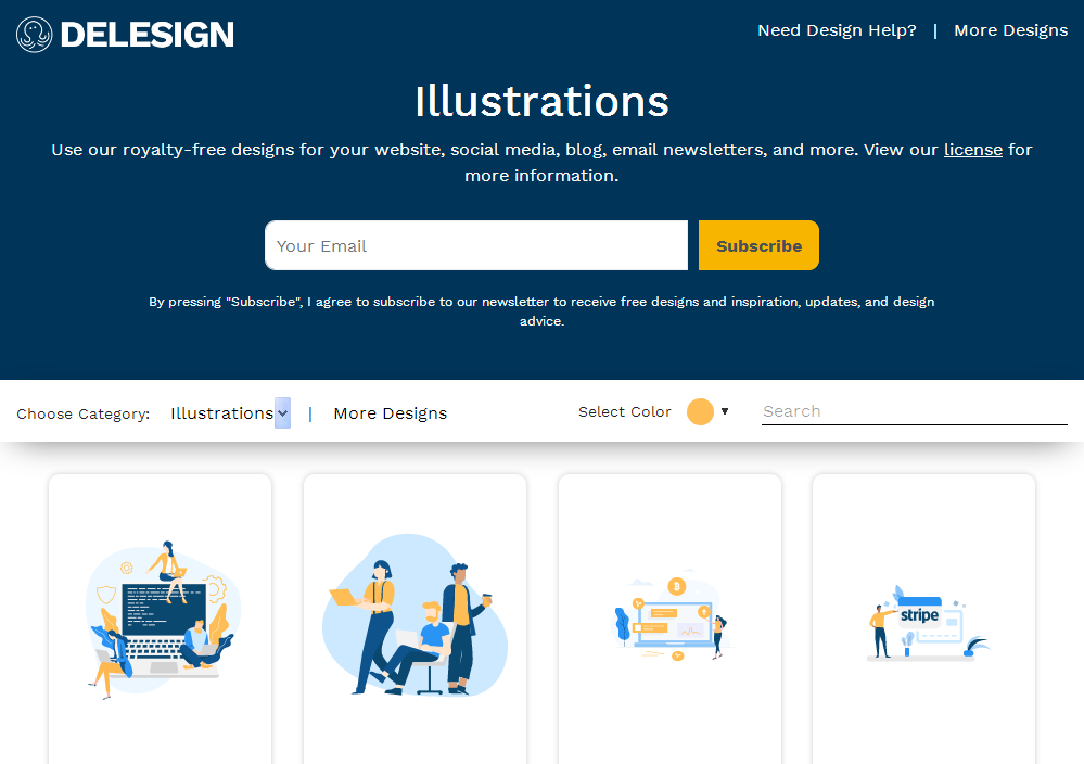 Delesign illustrations